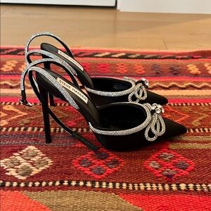Steve Madden Black and Silver Embellished Heels